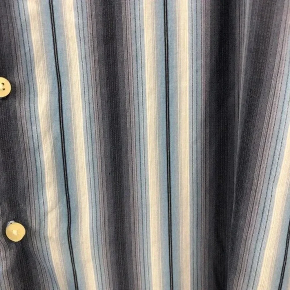 SOLD! Tommy Bahama Tencel Lyocell Striped Long Sleeve Button Down XL - Picture 7 of 9